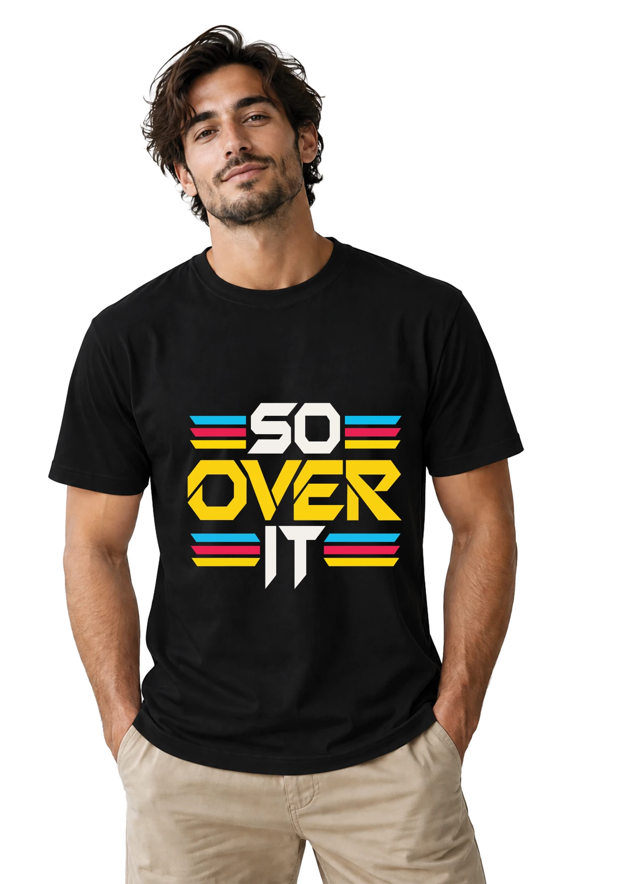So Over It retro slogan graphic tee by Le Kova